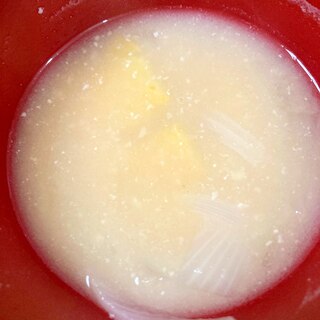安納芋と玉ねぎの味噌汁